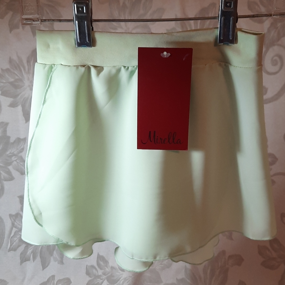 Mirella Seafoam Georgette Mock Wrap Skirt
